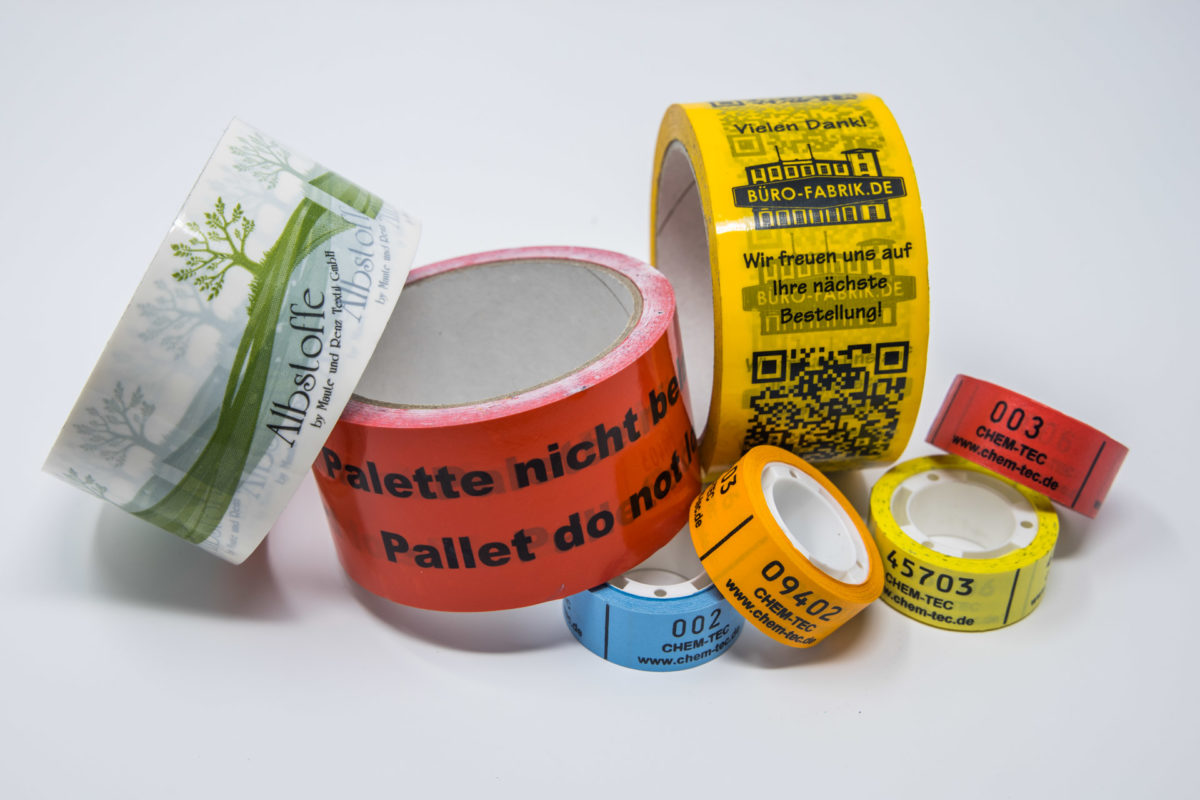 Bedruckte Klebebänder mit Logo