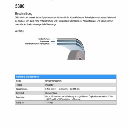 3M 5300 Abziehhilfe für Abdeckfolien 165 mm