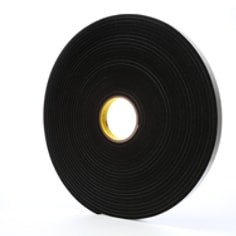 3M Einseitiges Vinyl-Schaumstoff-Klebeband 4504, Schwarz, 25 mm x 16 m Einzelbild