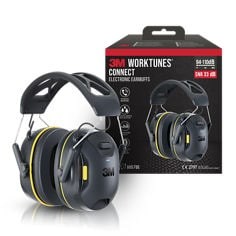 3M WorkTunes Connect Kabelloser Kapselgehörschutz mit Bluetooth-Technologie 90570E-1
