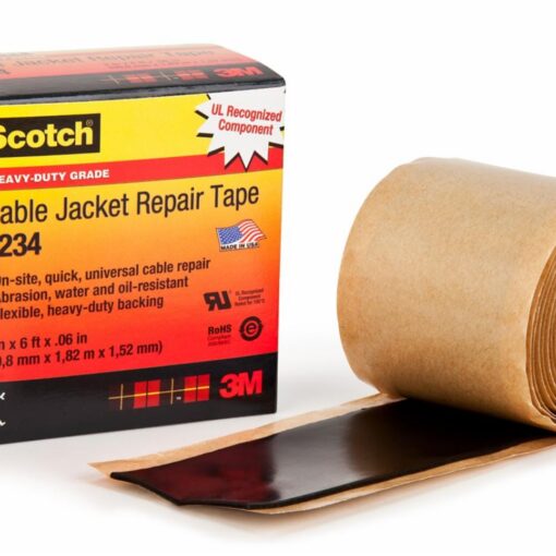 3M Scotch Kabelmantelreparaturband 2234, selbstverschweißend, Schwarz, 50.8 mm x 1820 mm, 1.52 mm, Weich-PVC – CHEM-TEC