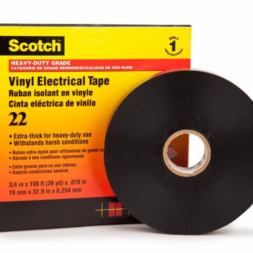 Scotch 22 Vinyl Elektro-Isolierband Schwarz