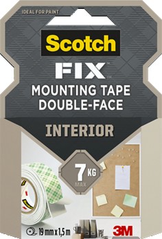Scotch-FIX Doppelseitiges Innenmontageband 4496G-1915-P, 19 mm x 1,5 m