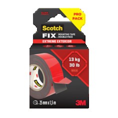Scotch-FIX Extreme doppelseitiges Außenmontageband 414H-XTEXT-EU, 25 mm x 1,5m
