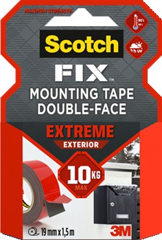Scotch-FIX Extreme doppelseitiges Außenmontageband PT1100-1915-MR, 19 mm x 1,5 m
