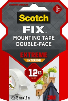 Scotch-FIX Extreme doppelseitiges Innenmontageband PGS05-1918-MR, 19 mm x 1,8 m